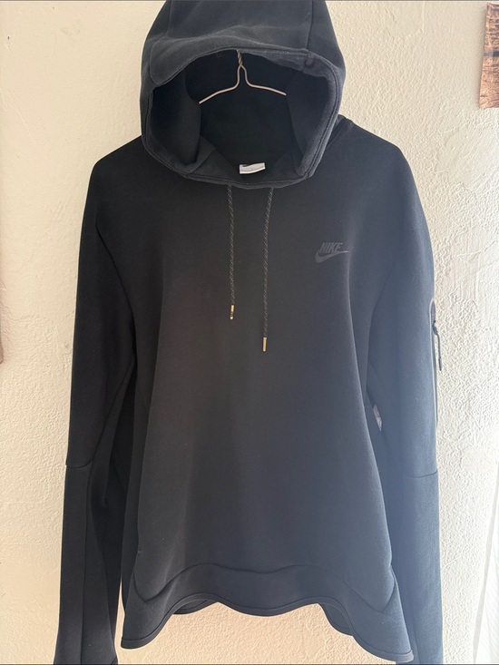 Nike Tops - Nike Black Pullover Hoodie with Sleeve Zip Pocket